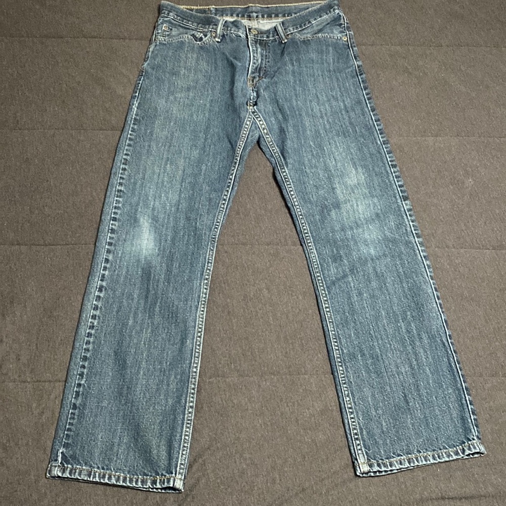 Levi Strauss straight fit jeans.